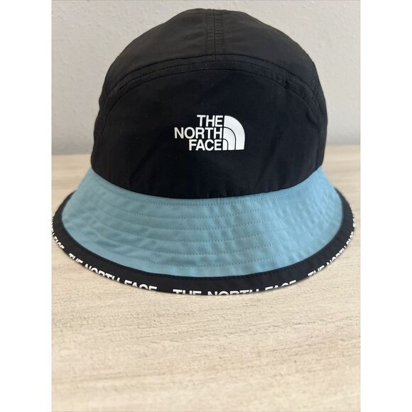 The North Face Mens Sz S/M Cypress Bucket Hat Black Blue Reef Waters - Picture 1 of 6